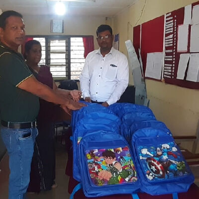 Donation of books School Bags & Stationary