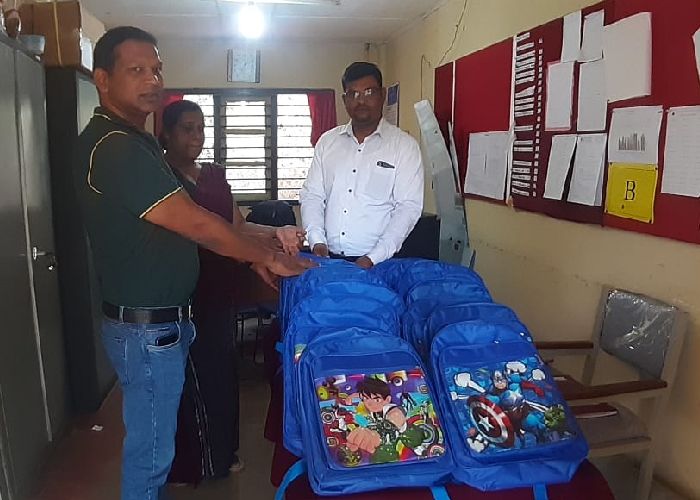 Donation of books School Bags & Stationary