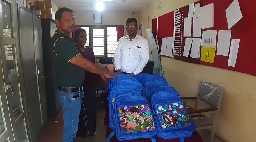 Donation of books School Bags & Stationary