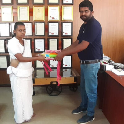 Donation to Vishaka Damma school