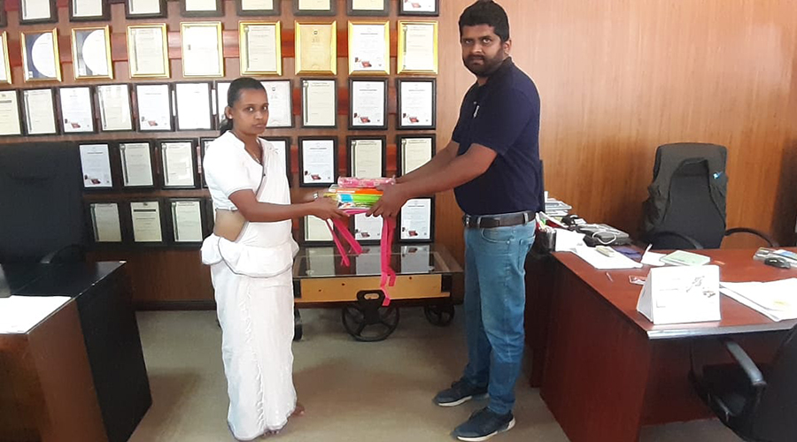 Donation to Vishaka Damma school